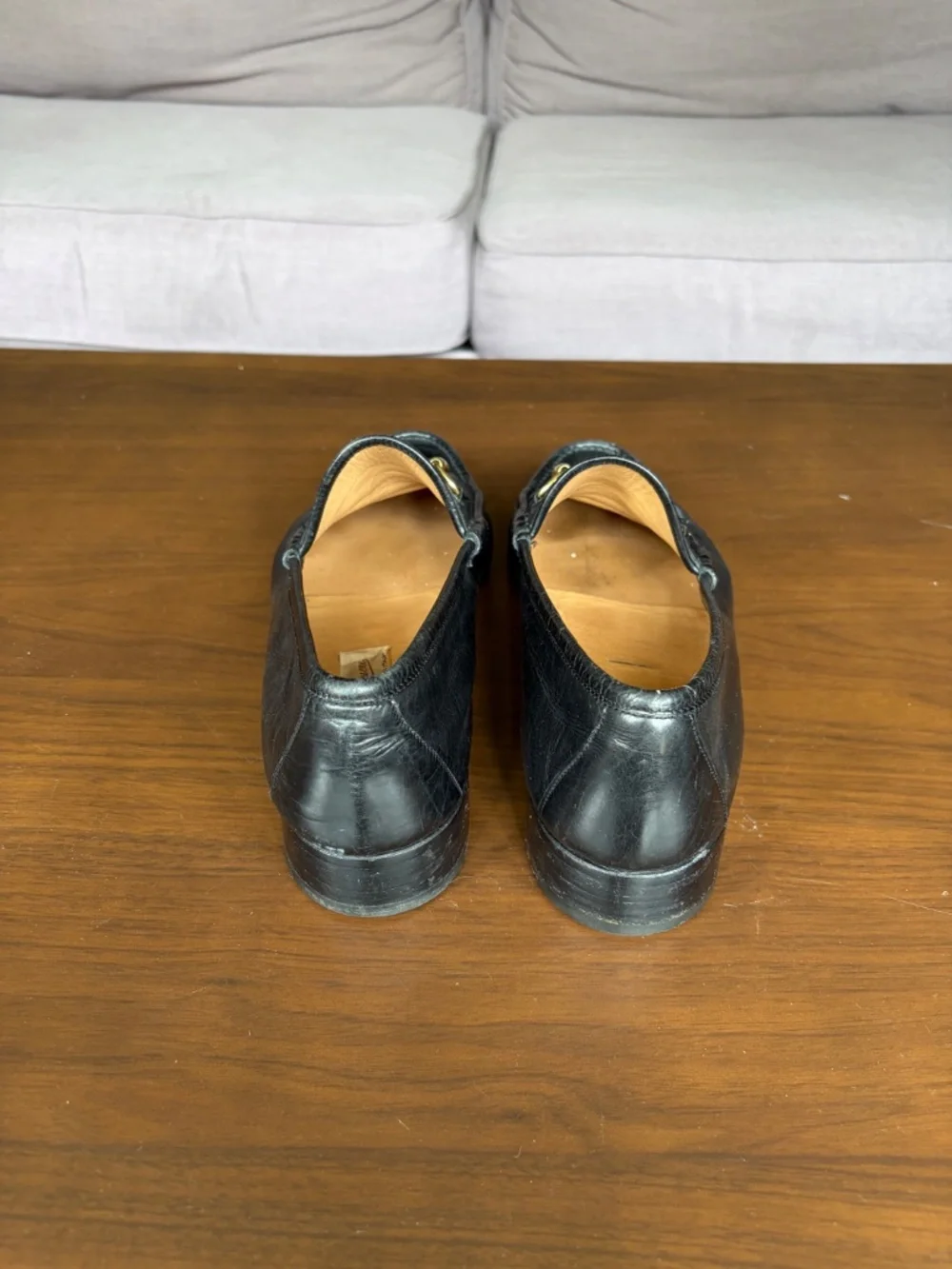 Vintage 1970’s Gucci Horsebit Loafers Black Leather Men’s 46 M IT/12.6 US